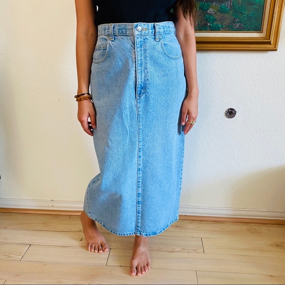 1980s Tropical Psychedelic Paisley Midi Spring Skirt S-M